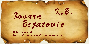Kosara Bejatović vizit kartica